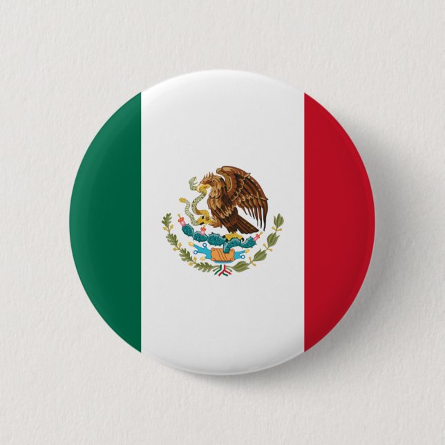 Mexico Flag 6 Cm Round Badge (Front)