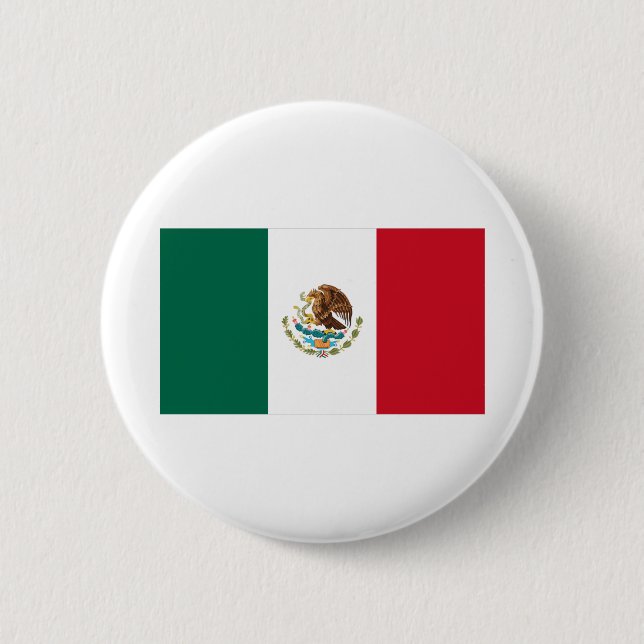 Mexico Flag 6 Cm Round Badge (Front)
