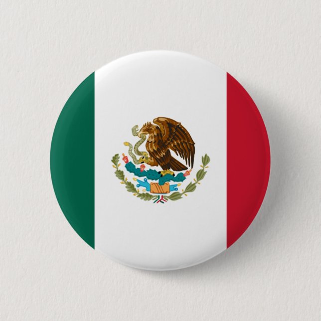 Mexico Flag 6 Cm Round Badge (Front)