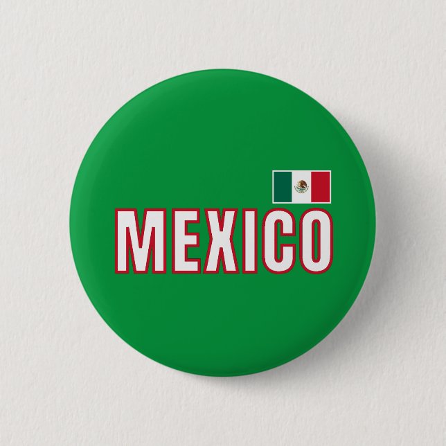 Mexico Flag 6 Cm Round Badge (Front)