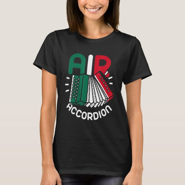 Mexico Flag Air Accordion Cinco De Mayo T-Shirt (Front)