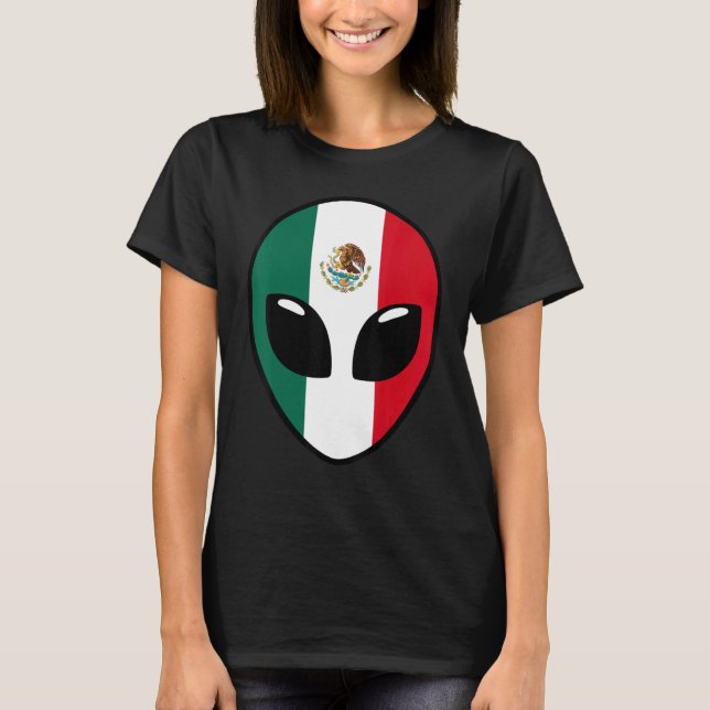 Mexico Flag   Alien Mexico T-Shirt (Front)