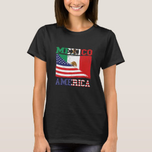 Mexico Flag American Flag Proud Mexican Roots Cinc T-Shirt