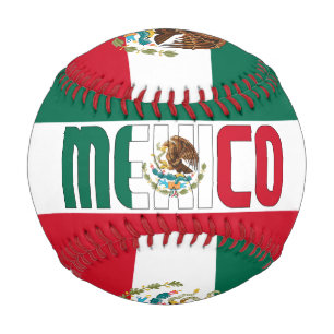 Mexico Flag and Coat of Arms Patriotic Baseball