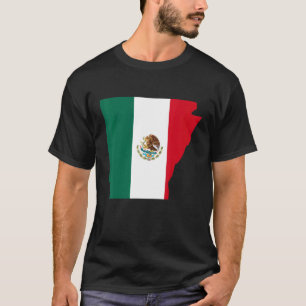 Mexico Flag Arkansas State Shape T-Shirt