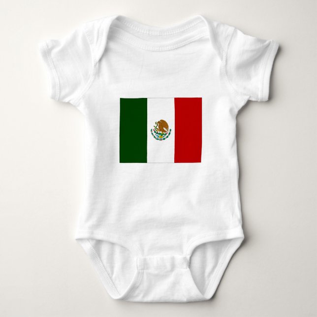 Mexico flag baby bodysuit (Front)