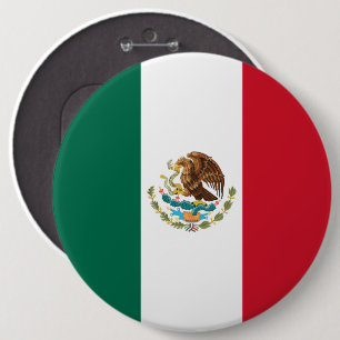 Mexico Flag, Bandera de Mexican Republic 6 Cm Round Badge