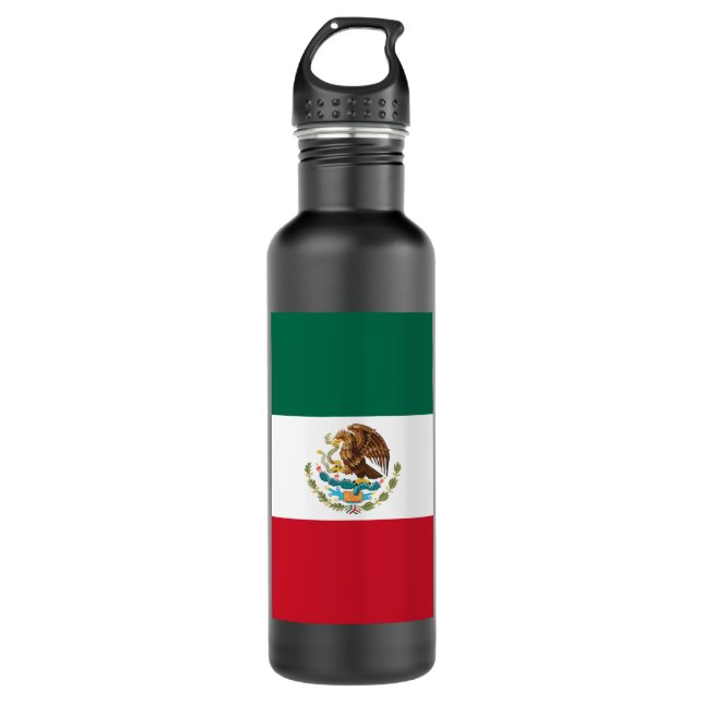 Mexico Flag, Bandera de Mexican Republic 710 Ml Water Bottle (Front)