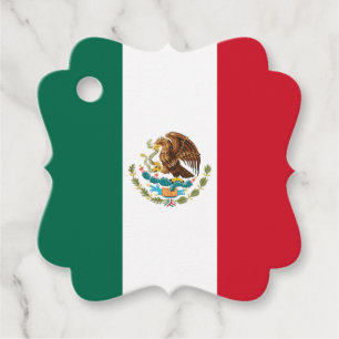 Mexico Flag, Bandera de Mexican Republic Favour Tags