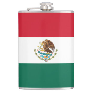 Mexico Flag, Bandera de Mexican Republic Hip Flask