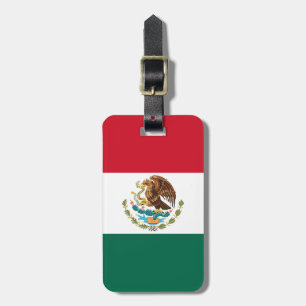 Mexico Flag, Bandera de Mexican Republic Luggage Tag