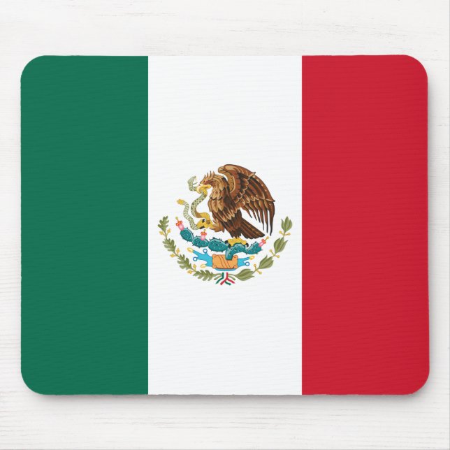 Mexico Flag, Bandera de Mexican Republic Mouse Mat (Front)
