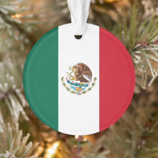 Mexico Flag, Bandera de Mexican Republic Ornament (Tree)