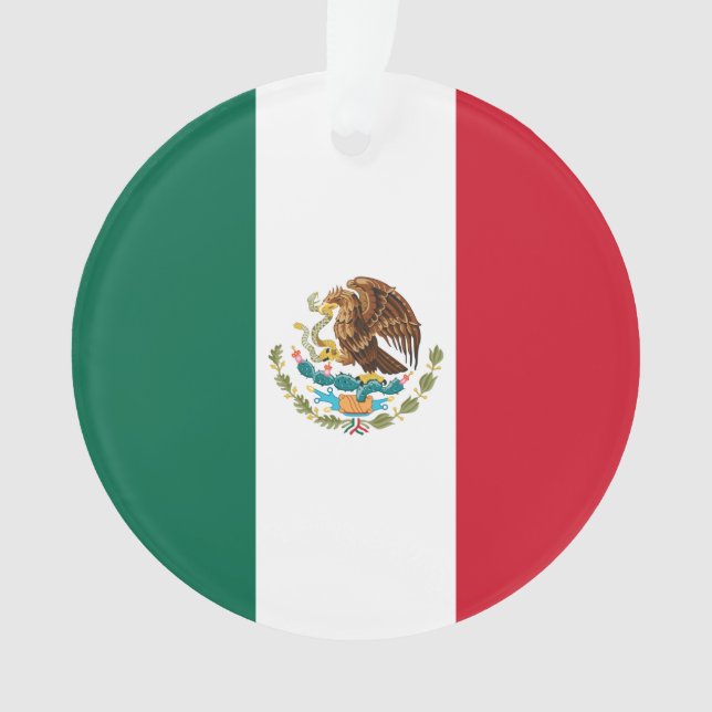 Mexico Flag, Bandera de Mexican Republic Ornament (Front)