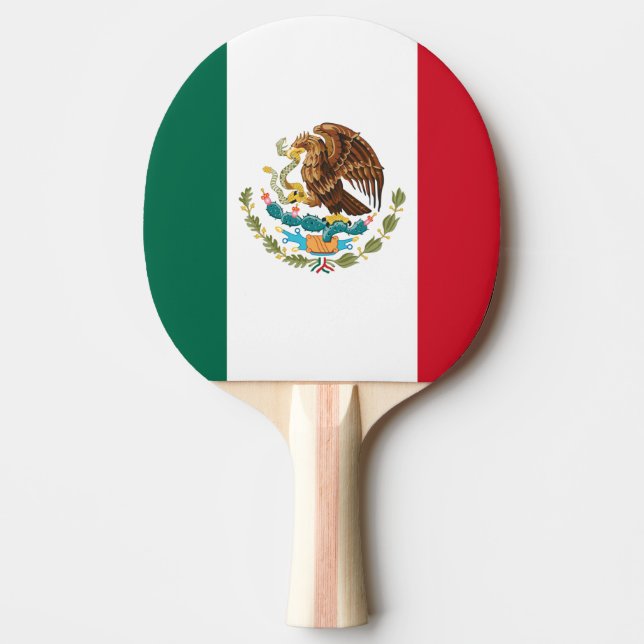 Mexico Flag, Bandera de Mexican Republic Ping Pong Paddle (Front)