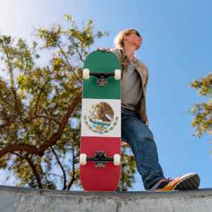 Mexico Flag, Bandera de Mexican Republic Skateboard