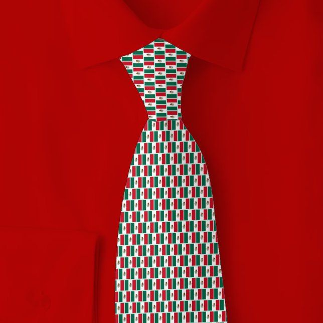 Mexico Flag Brick Pattern Tie (Creator Uploaded)