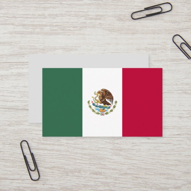 Mexico flag business card (Front/Back In Situ)
