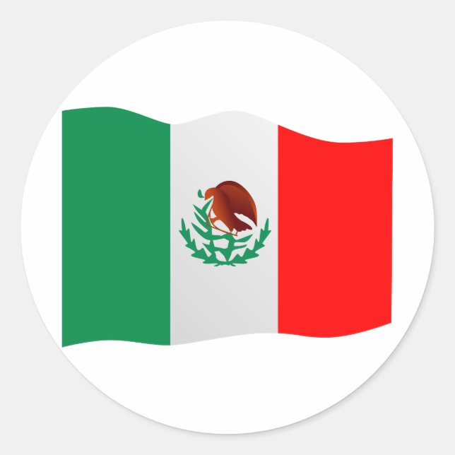 Mexico Flag Classic Round Sticker (Front)