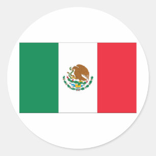 Mexico Flag Classic Round Sticker