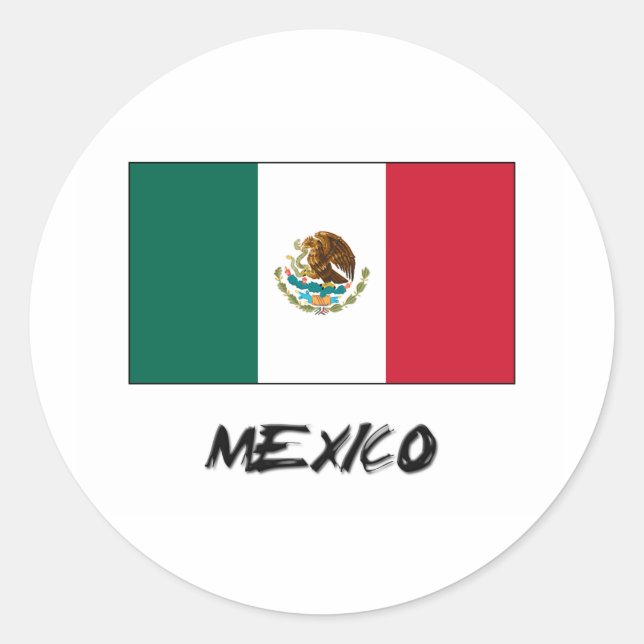 Mexico Flag Classic Round Sticker (Front)