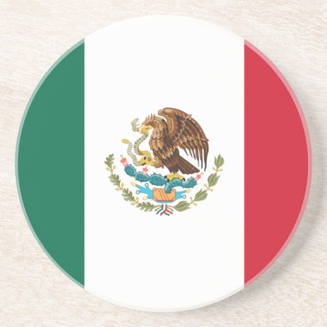 Mexico Flag Coaster (Front)