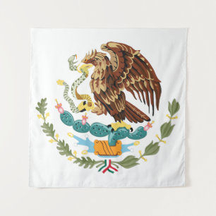 Mexico Flag Coat of Arms Tapestry