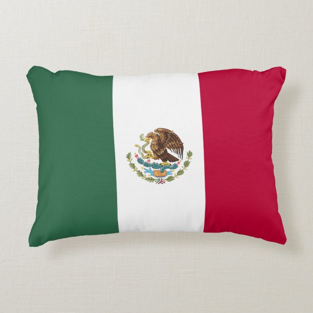 Mexico flag decorative cushion (Front)