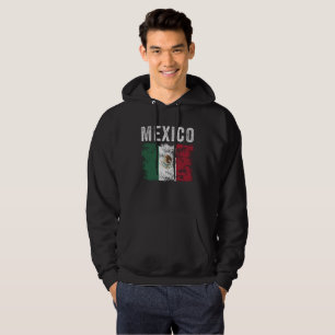 Mexico Flag Distressed - Mexican Flag Hoodie
