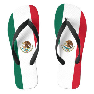 Mexico Flag Flip Flops