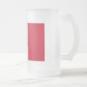 Mexico Flag Frosted Glass Beer Mug