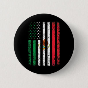 Mexico Flag Gift 4th Of July Usa American Mexican 6 Cm Round Badge