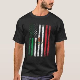 Mexico Flag Gift 4th Of July USA American Mexican  T-Shirt