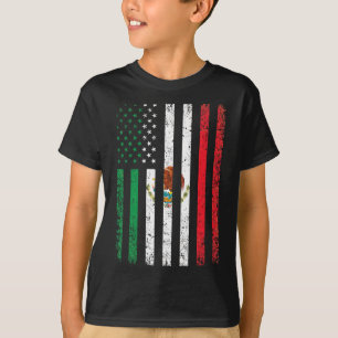 Mexico Flag Gift 4th Of July Usa American Mexican T-Shirt
