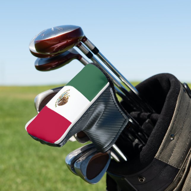 Mexico flag golf head cover (In Situ)