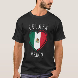 Mexico Flag Heart Celaya City T-Shirt