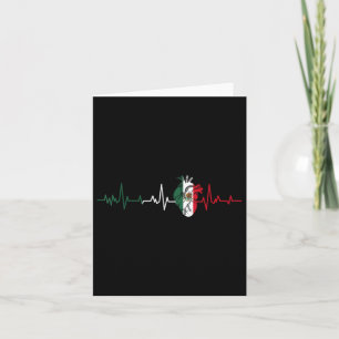 Mexico Flag Heartbeat For Mexican Pride Mexican Fl Card