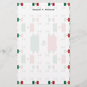 Mexico Flag in Multiple Colourful Layers 2 Stationery