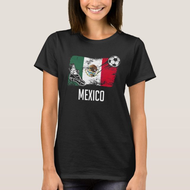 Mexico Flag Jersey Mexican Soccer Team Mexican T-Shirt (Front)