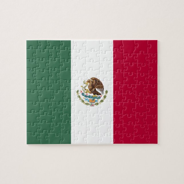 Mexico flag jigsaw puzzle (Horizontal)