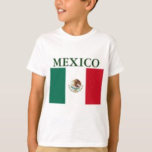 Mexico Flag Kids T-shirt White
