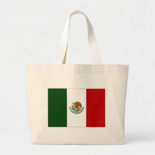 Mexico flag large tote bag