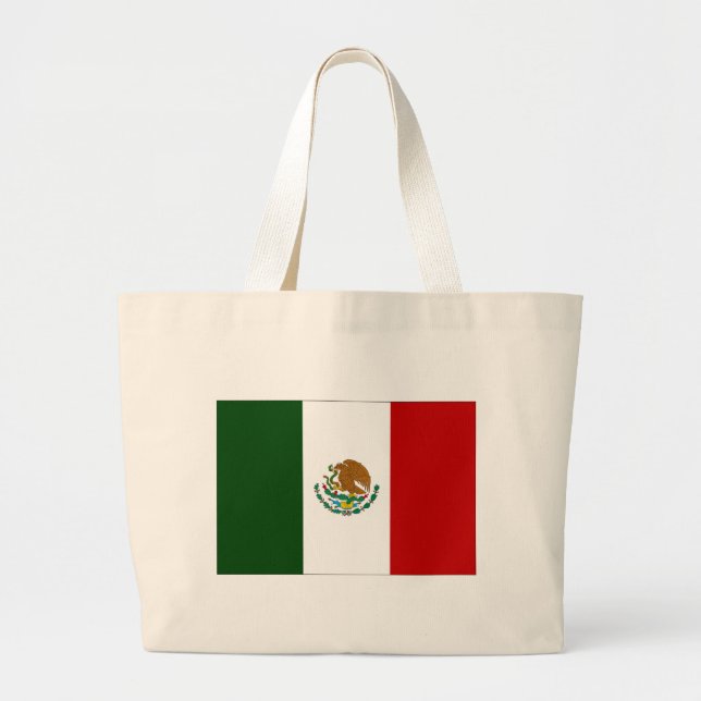 Mexico flag large tote bag (Front)