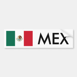 Mexico Flag & MEX Bumper Sticker