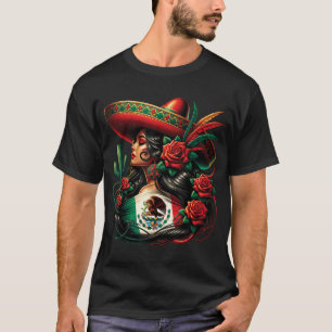 Mexico Flag Mexican Hispanic Siesta Pride Viva  T-Shirt