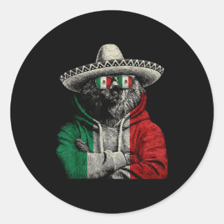 Mexico Flag Mexican Pride Mexican Roots Mexican Fl Classic Round Sticker