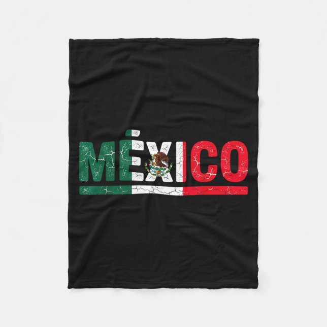 Mexico flag mexican pride mexican roots mexican fleece blanket (Front)