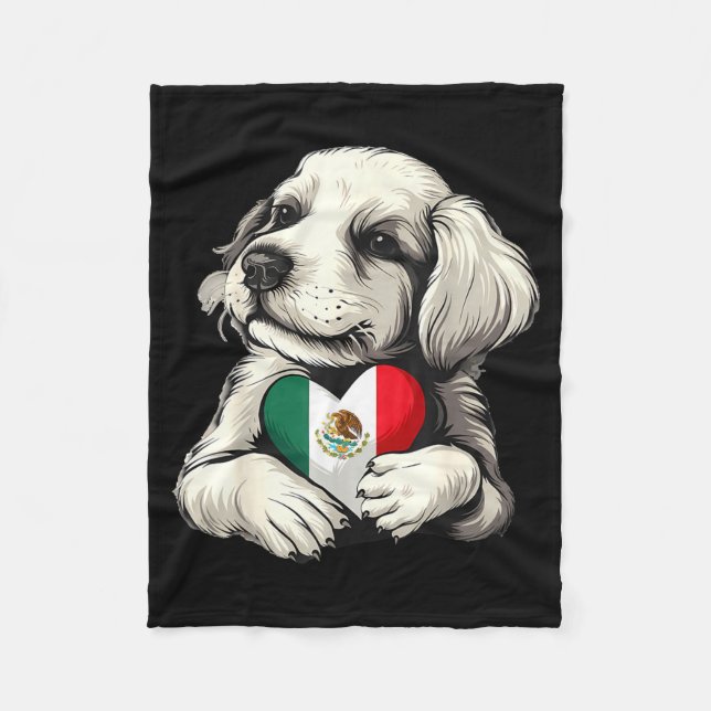 Mexico flag mexican pride mexican roots mexican fleece blanket (Front)