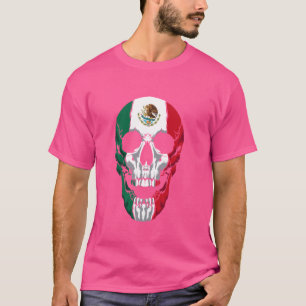 Mexico Flag - Mexican Skull - Hecho En Mexico Cala T-Shirt