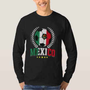 Mexico Flag Mexican Soccer Player Sports Enthusias T-Shirt